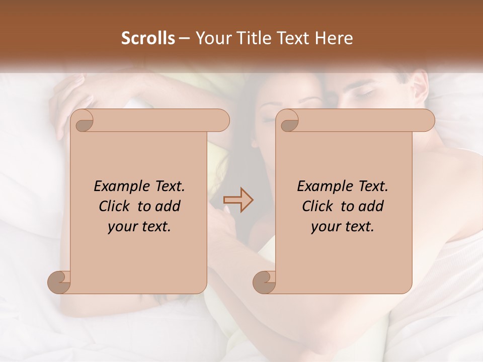 A Man And A Woman Laying In Bed Together PowerPoint Template