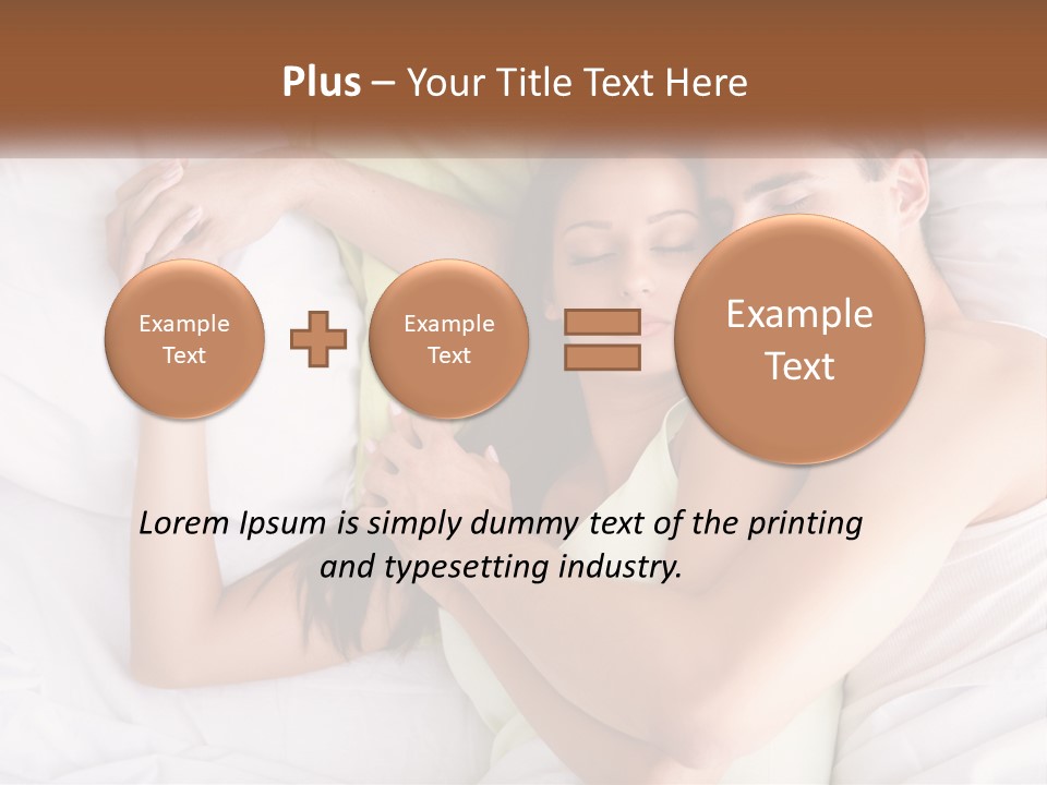 A Man And A Woman Laying In Bed Together PowerPoint Template