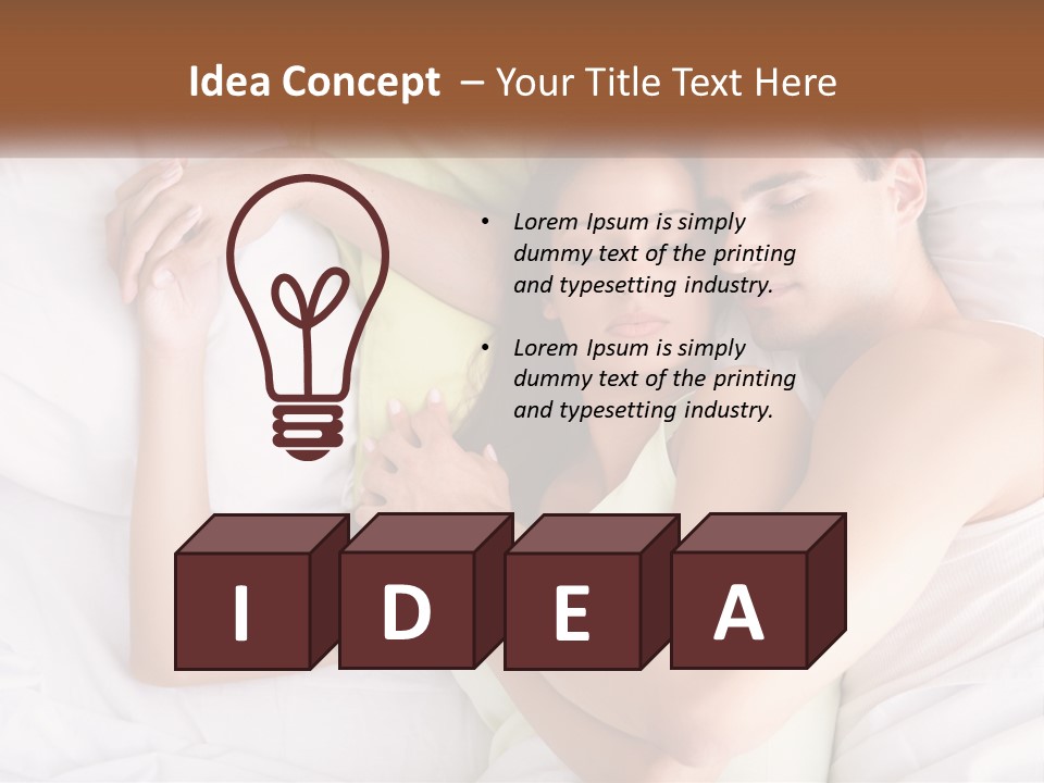 A Man And A Woman Laying In Bed Together PowerPoint Template