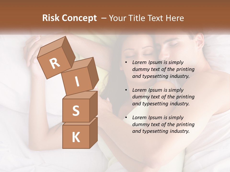 A Man And A Woman Laying In Bed Together PowerPoint Template