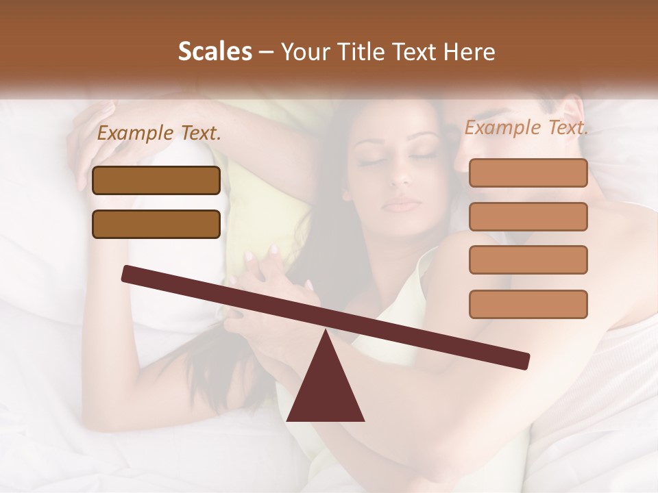 A Man And A Woman Laying In Bed Together PowerPoint Template