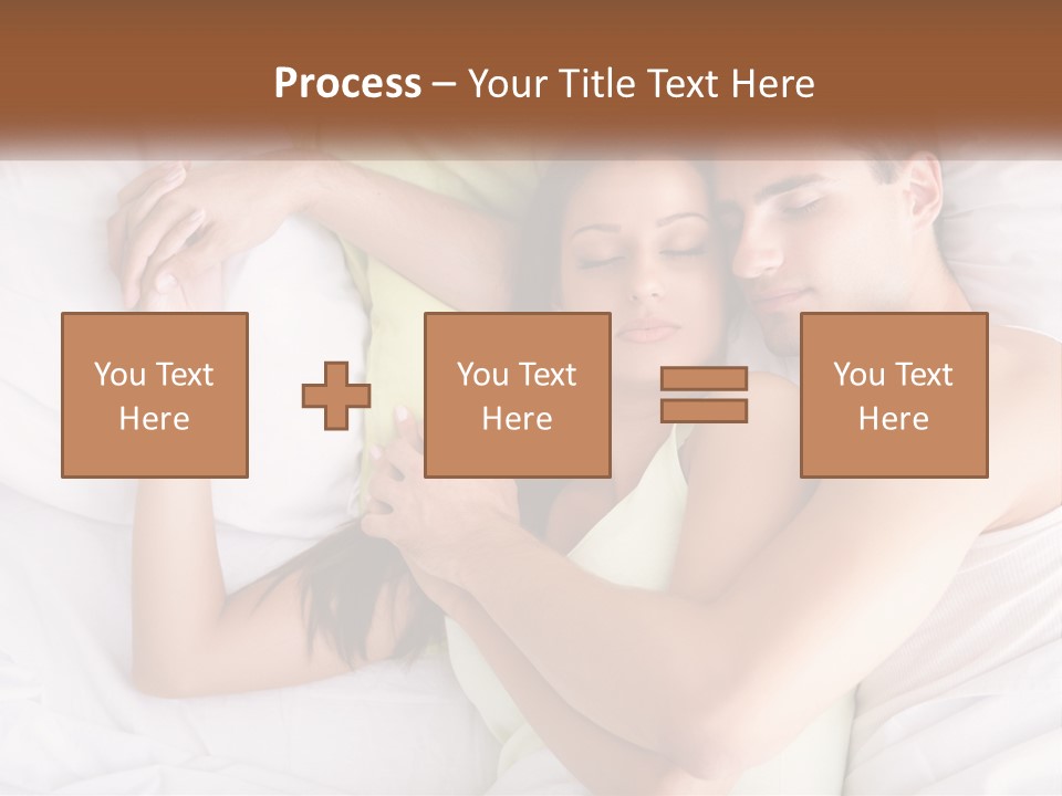 A Man And A Woman Laying In Bed Together PowerPoint Template