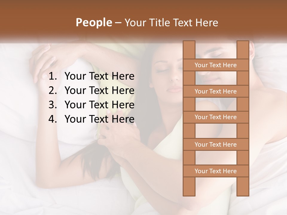A Man And A Woman Laying In Bed Together PowerPoint Template