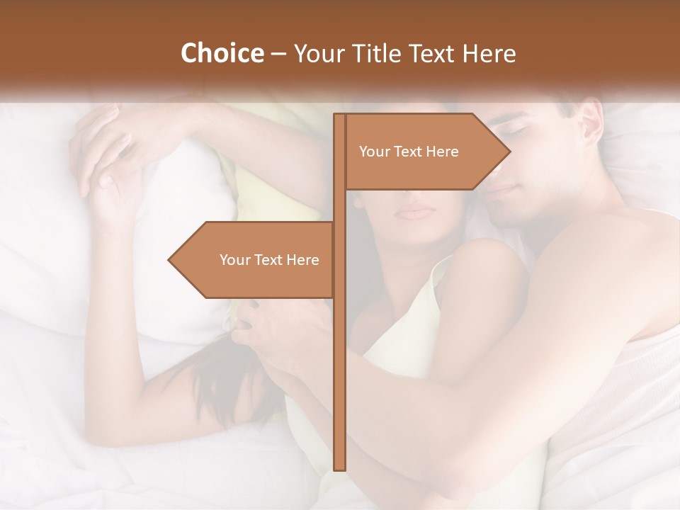 A Man And A Woman Laying In Bed Together PowerPoint Template