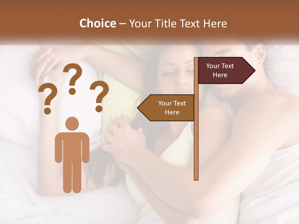 A Man And A Woman Laying In Bed Together PowerPoint Template