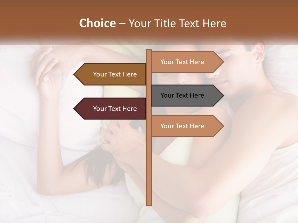A Man And A Woman Laying In Bed Together PowerPoint Template