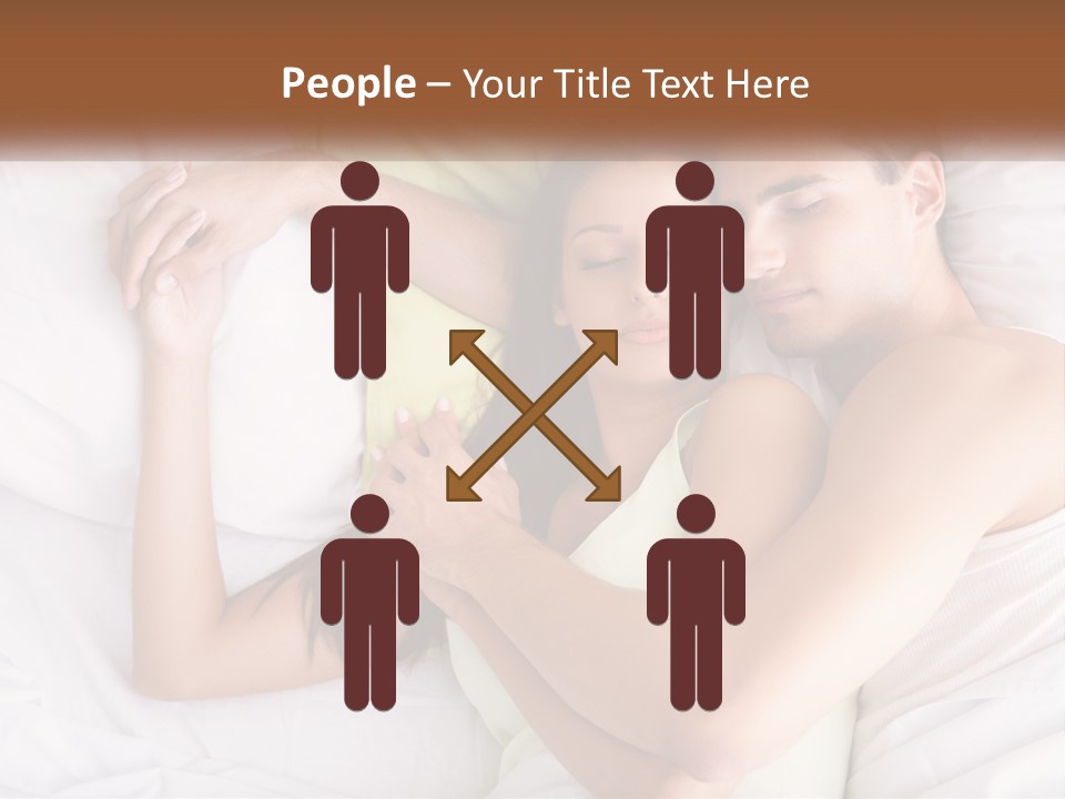 A Man And A Woman Laying In Bed Together PowerPoint Template