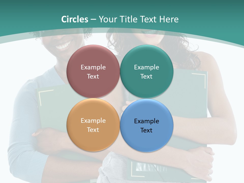 Two Women Holding Folders Powerpoint Template PowerPoint Template