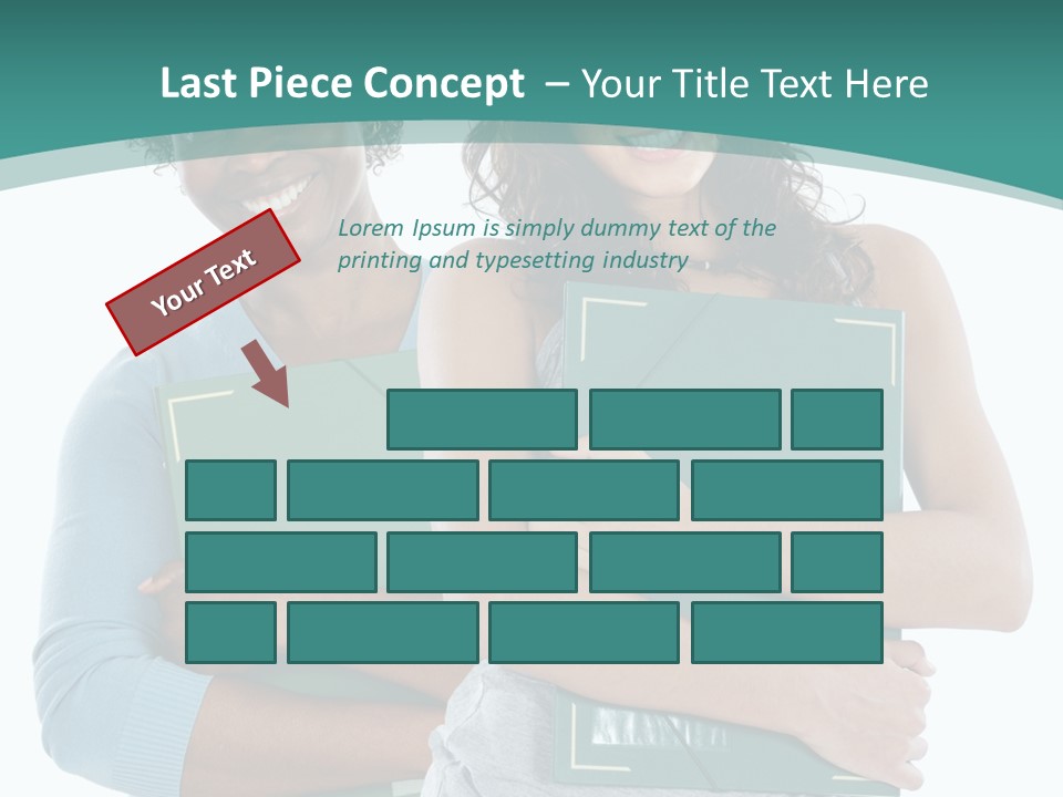 Two Women Holding Folders Powerpoint Template PowerPoint Template