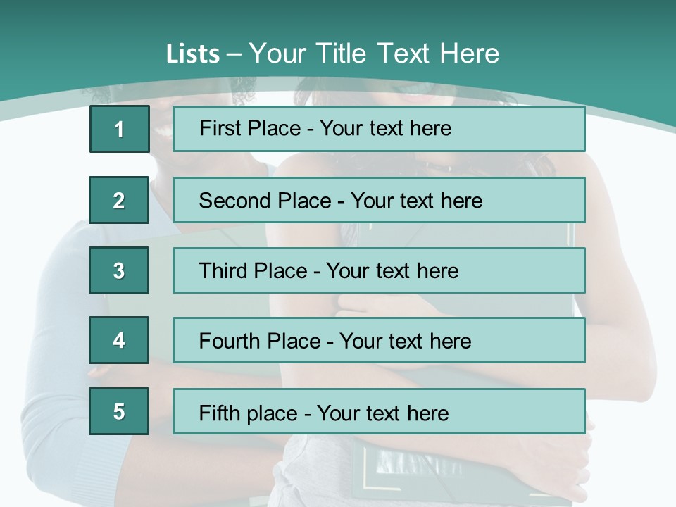 Two Women Holding Folders Powerpoint Template PowerPoint Template