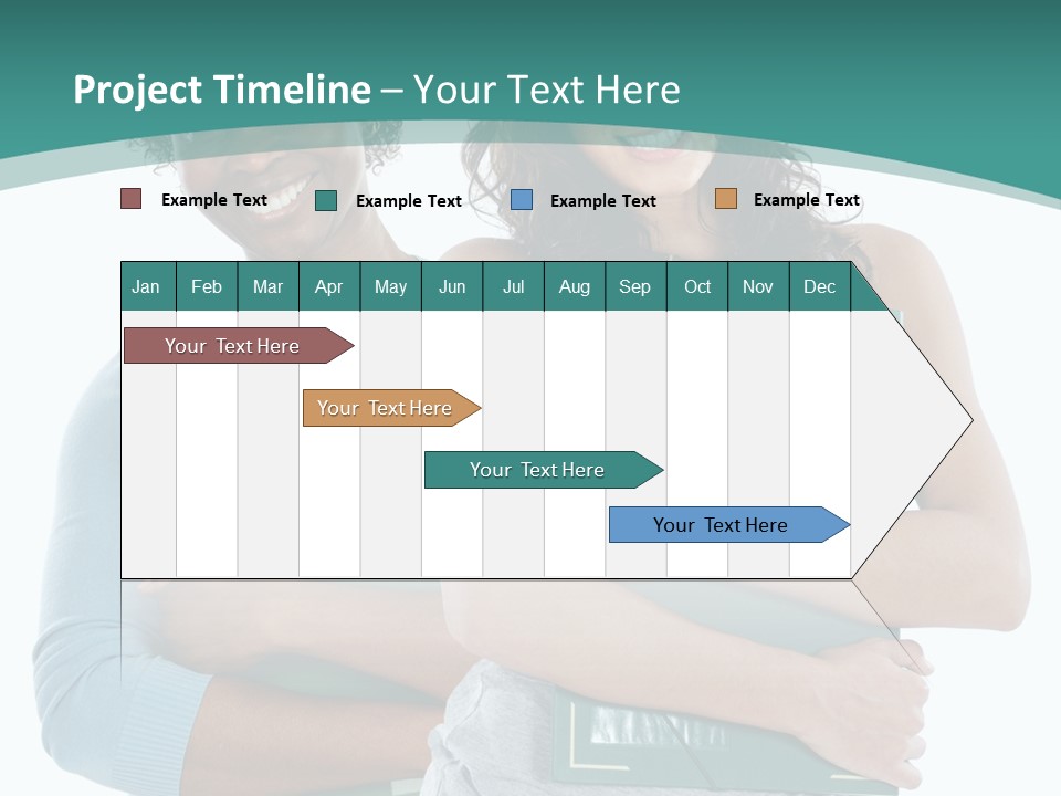 Two Women Holding Folders Powerpoint Template PowerPoint Template