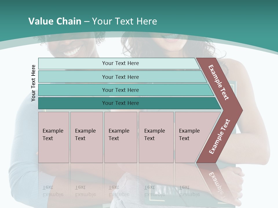 Two Women Holding Folders Powerpoint Template PowerPoint Template