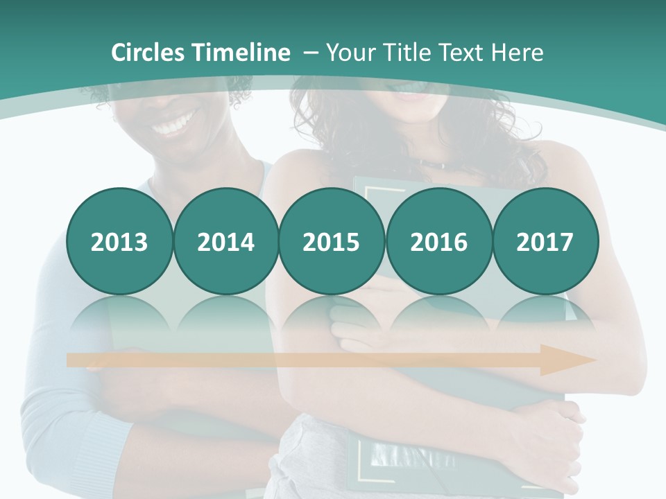 Two Women Holding Folders Powerpoint Template PowerPoint Template