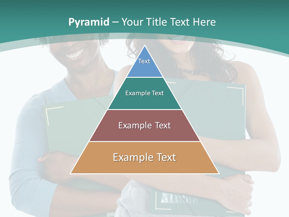 Two Women Holding Folders Powerpoint Template PowerPoint Template