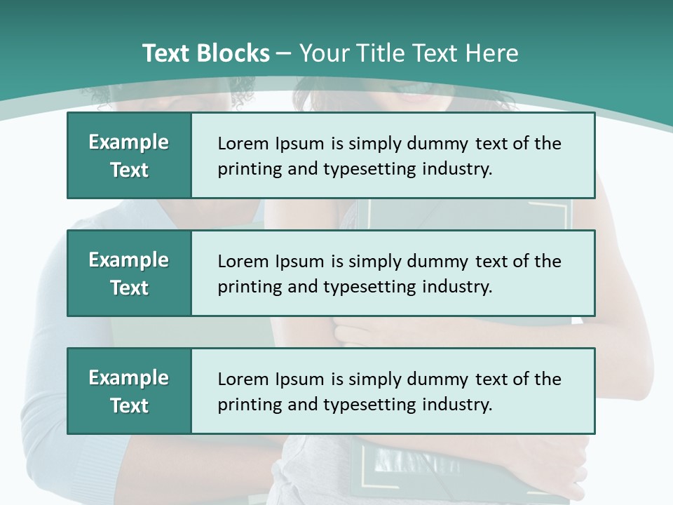 Two Women Holding Folders Powerpoint Template PowerPoint Template