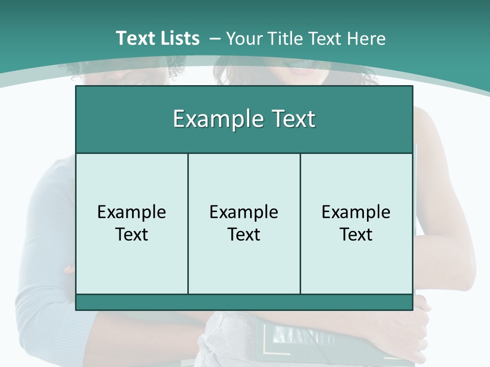 Two Women Holding Folders Powerpoint Template PowerPoint Template