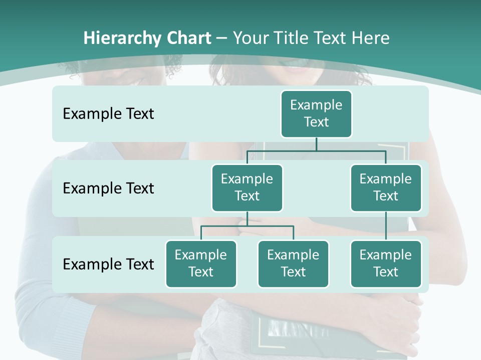 Two Women Holding Folders Powerpoint Template PowerPoint Template