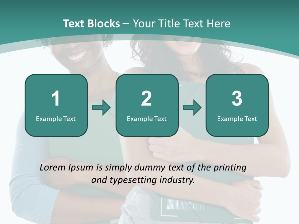 Two Women Holding Folders Powerpoint Template PowerPoint Template