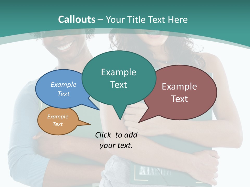 Two Women Holding Folders Powerpoint Template PowerPoint Template