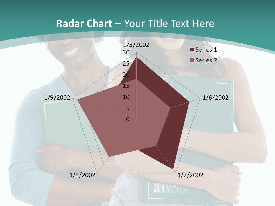 Two Women Holding Folders Powerpoint Template PowerPoint Template