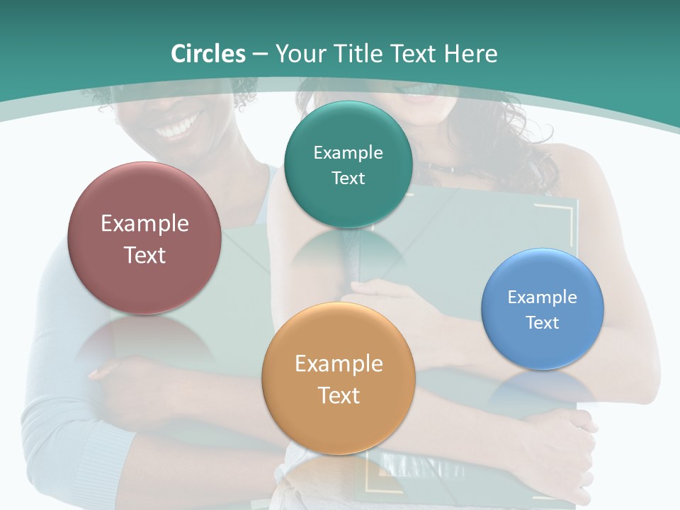 Two Women Holding Folders Powerpoint Template PowerPoint Template