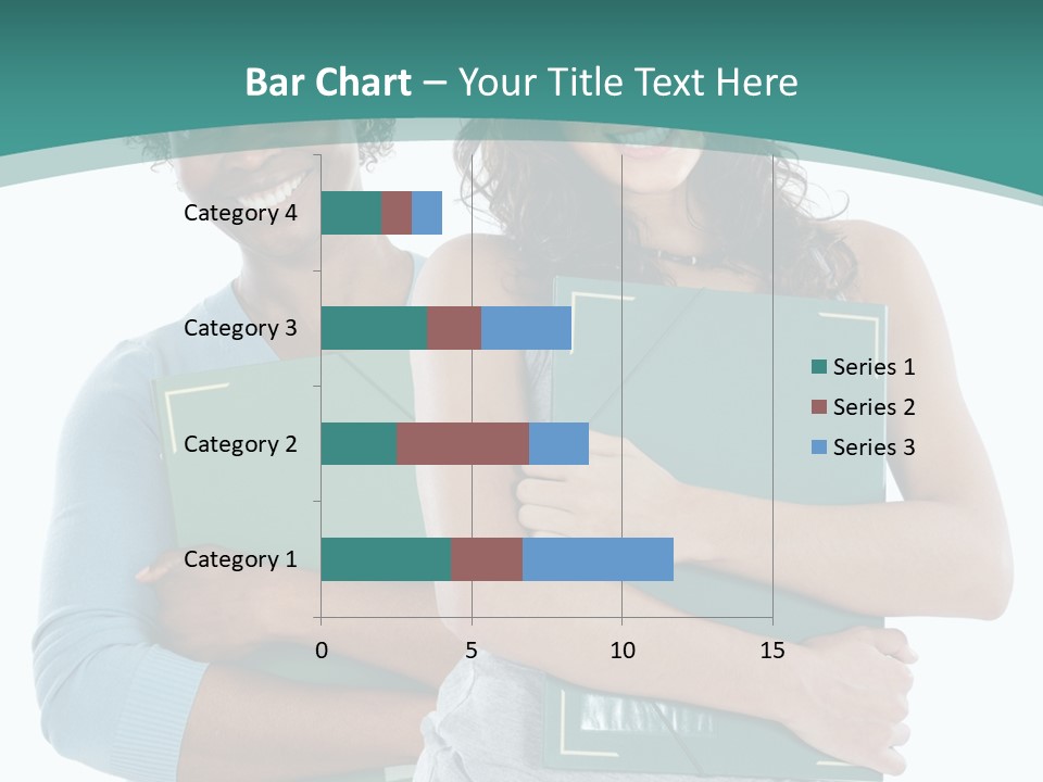 Two Women Holding Folders Powerpoint Template PowerPoint Template