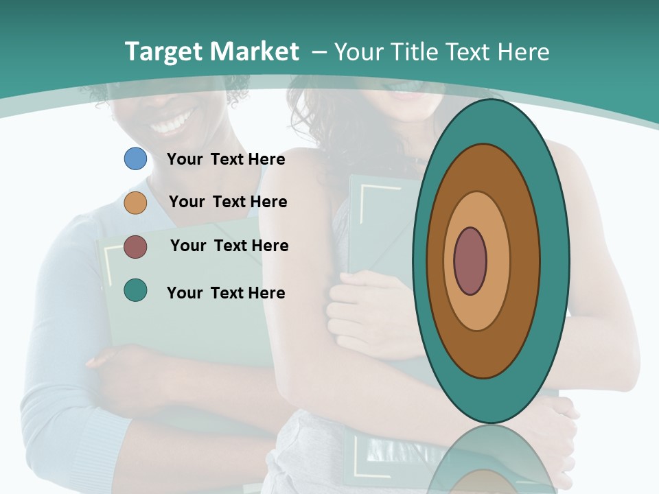 Two Women Holding Folders Powerpoint Template PowerPoint Template