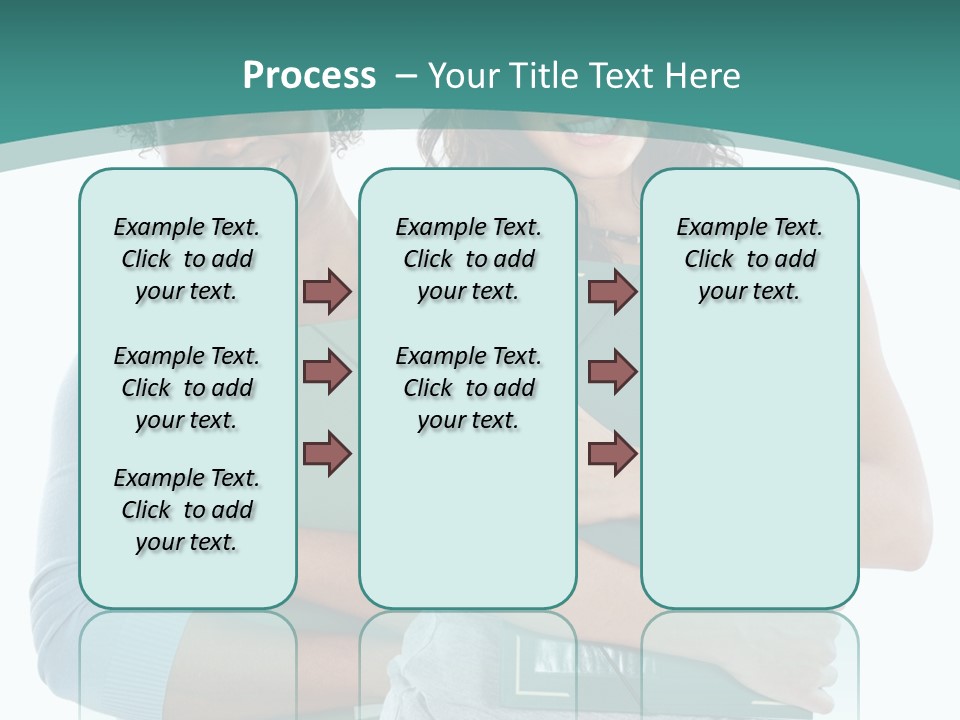 Two Women Holding Folders Powerpoint Template PowerPoint Template