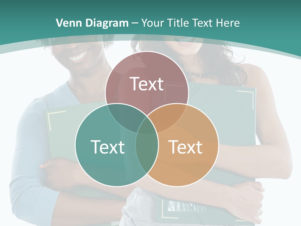 Two Women Holding Folders Powerpoint Template PowerPoint Template