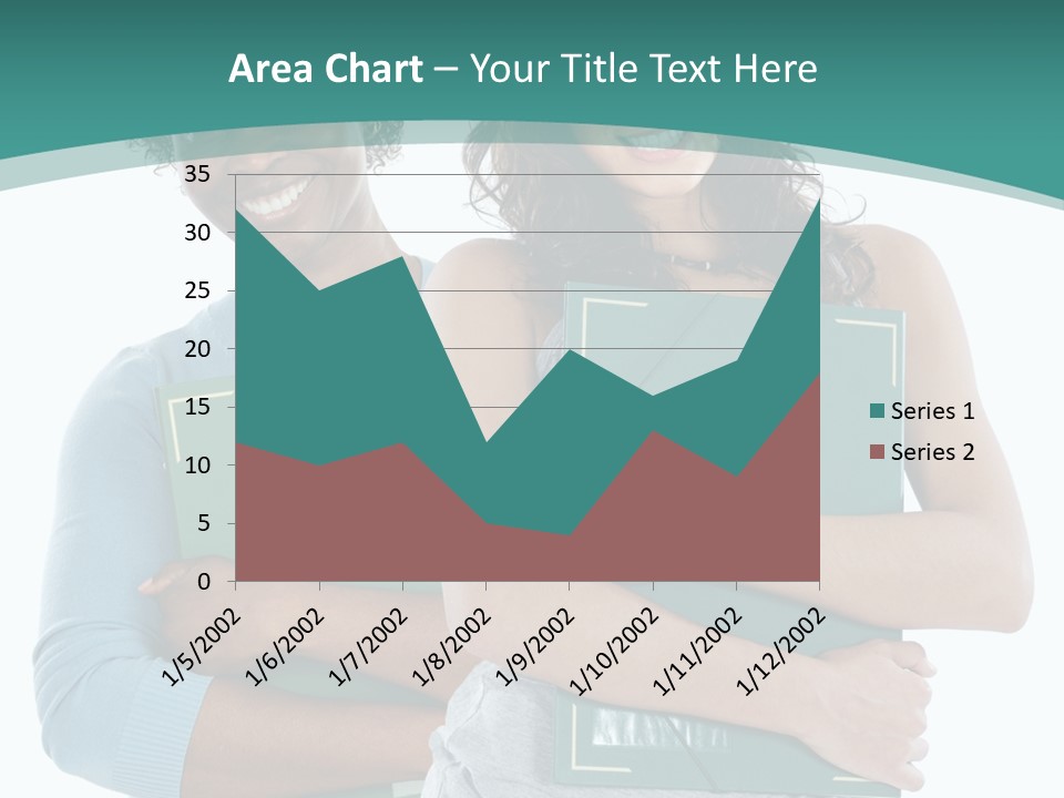 Two Women Holding Folders Powerpoint Template PowerPoint Template