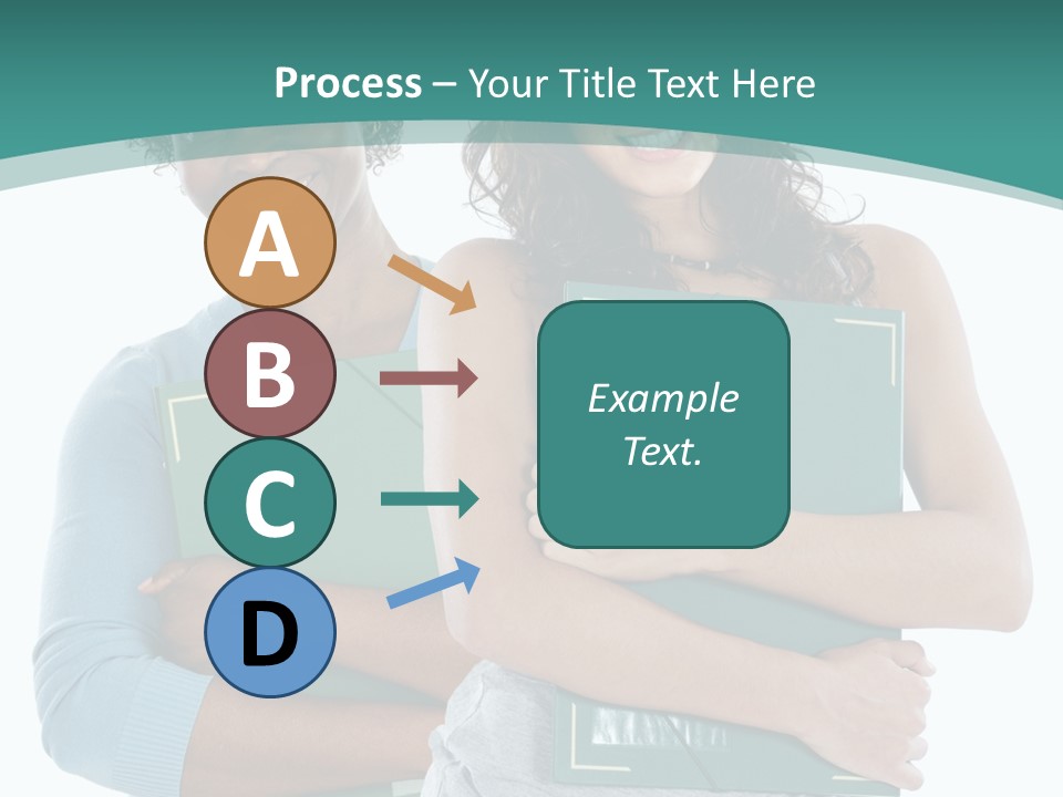 Two Women Holding Folders Powerpoint Template PowerPoint Template