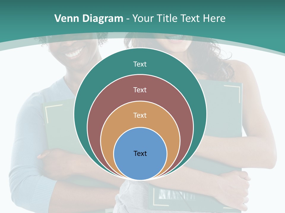 Two Women Holding Folders Powerpoint Template PowerPoint Template