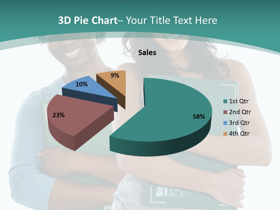 Two Women Holding Folders Powerpoint Template PowerPoint Template