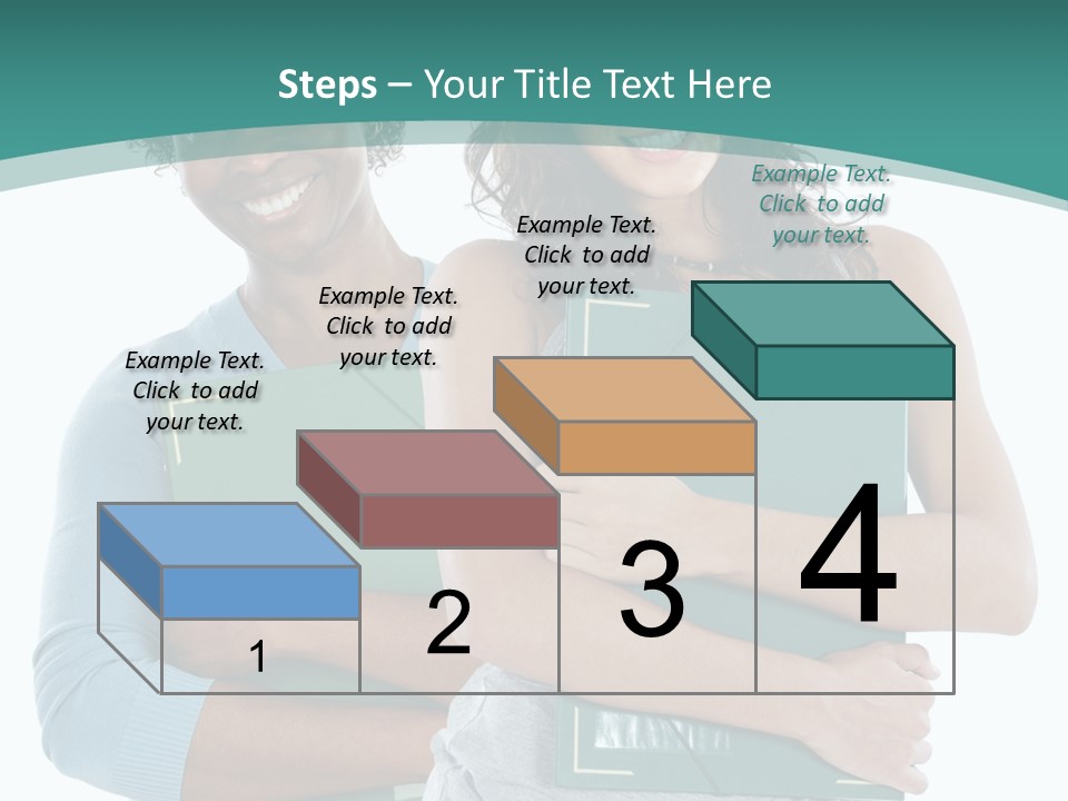 Two Women Holding Folders Powerpoint Template PowerPoint Template