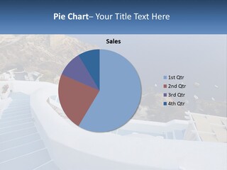 A View Of The Ocean From The Top Of A Building PowerPoint Template