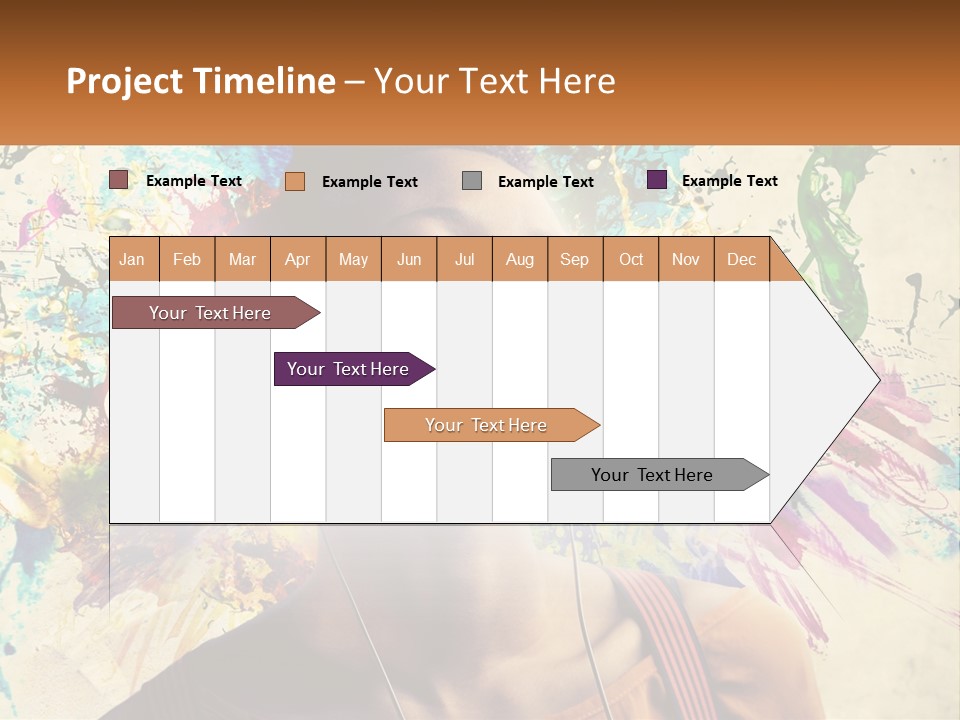 A Woman With Headphones Is Listening To Music PowerPoint Template