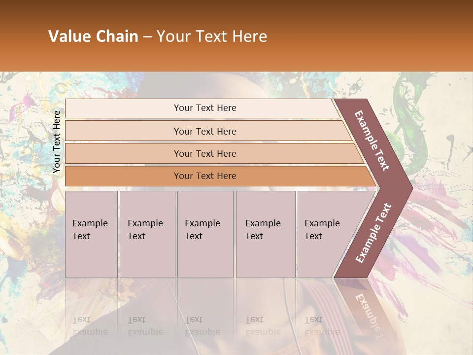 A Woman With Headphones Is Listening To Music PowerPoint Template