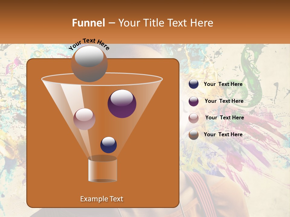 A Woman With Headphones Is Listening To Music PowerPoint Template