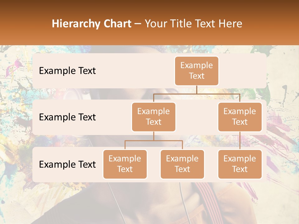A Woman With Headphones Is Listening To Music PowerPoint Template