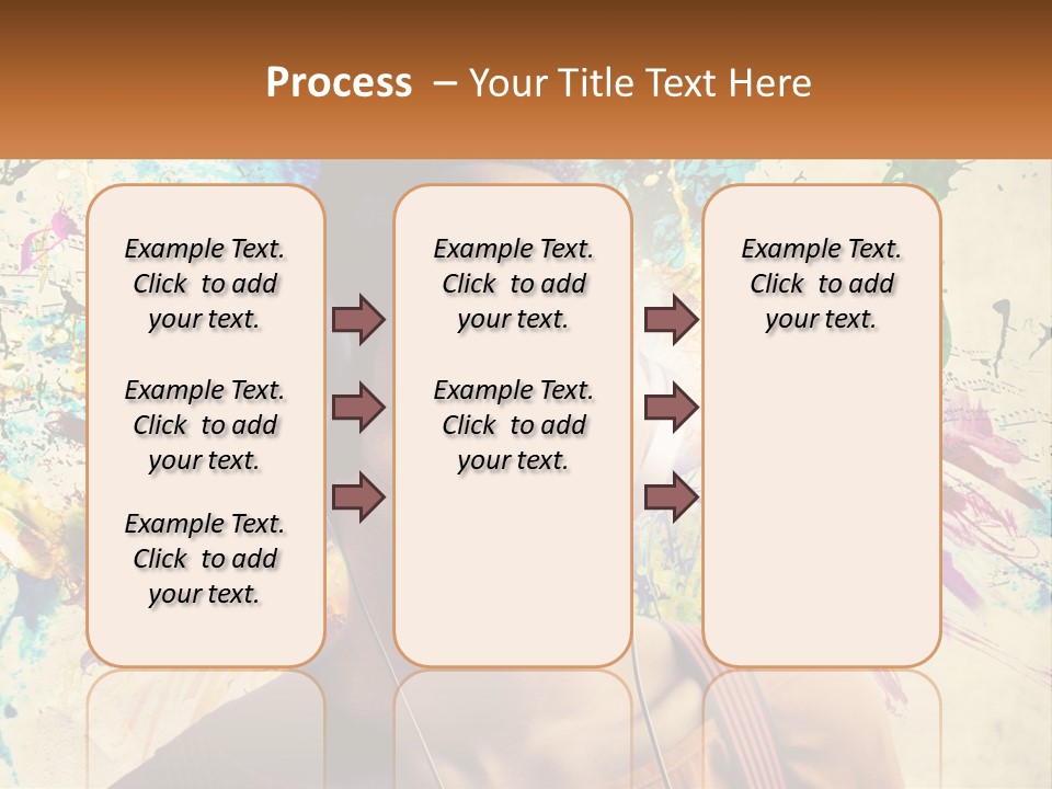 A Woman With Headphones Is Listening To Music PowerPoint Template