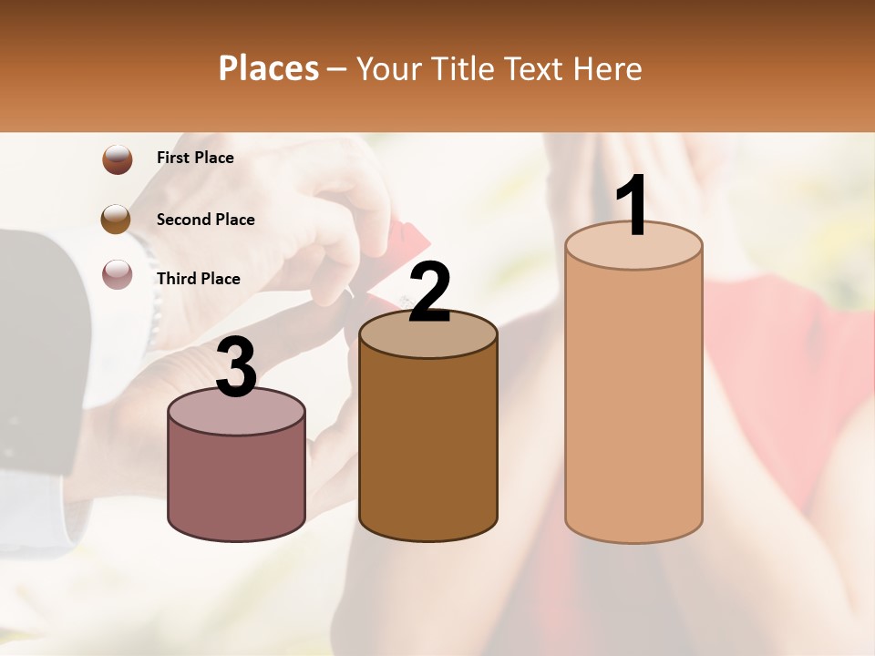 A Man Putting A Ring On A Woman's Finger PowerPoint Template