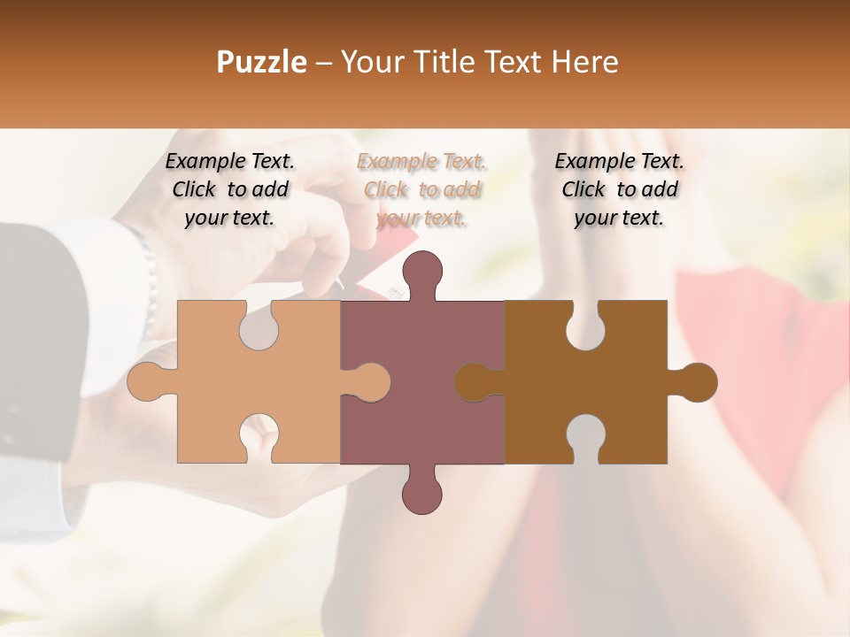 A Man Putting A Ring On A Woman's Finger PowerPoint Template