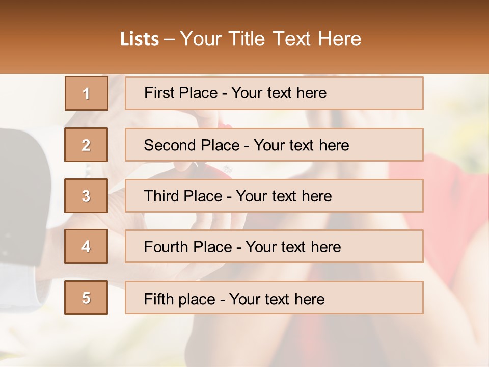 A Man Putting A Ring On A Woman's Finger PowerPoint Template