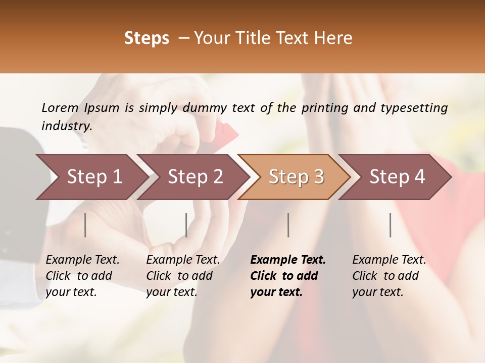 A Man Putting A Ring On A Woman's Finger PowerPoint Template