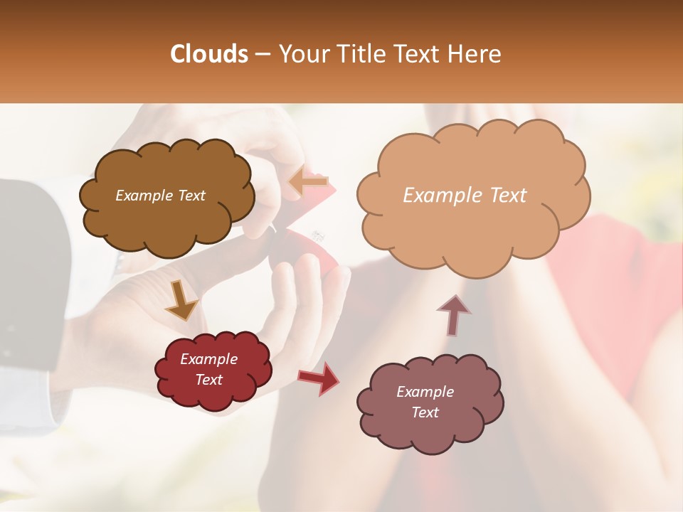 A Man Putting A Ring On A Woman's Finger PowerPoint Template