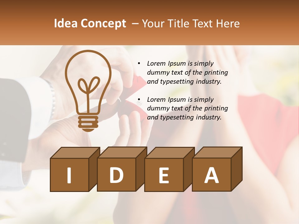 A Man Putting A Ring On A Woman's Finger PowerPoint Template