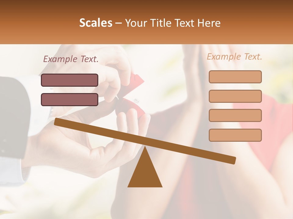 A Man Putting A Ring On A Woman's Finger PowerPoint Template