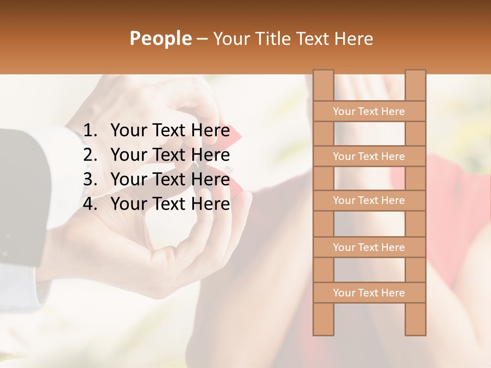 A Man Putting A Ring On A Woman's Finger PowerPoint Template