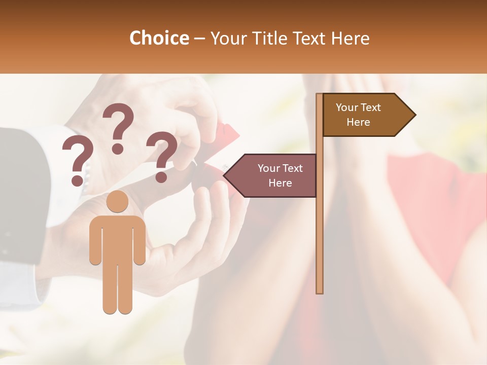 A Man Putting A Ring On A Woman's Finger PowerPoint Template