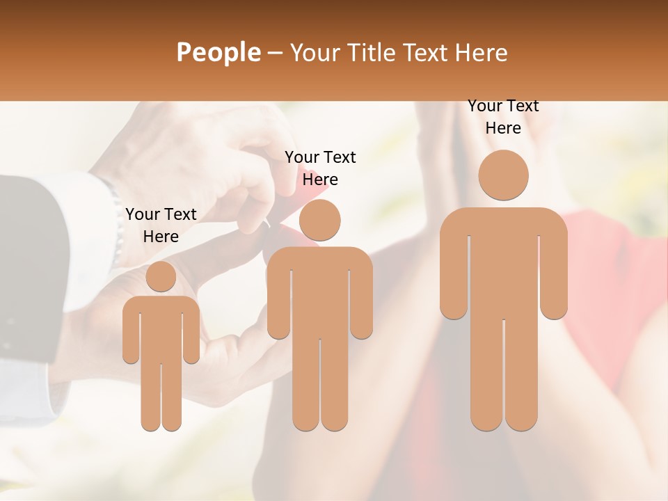 A Man Putting A Ring On A Woman's Finger PowerPoint Template